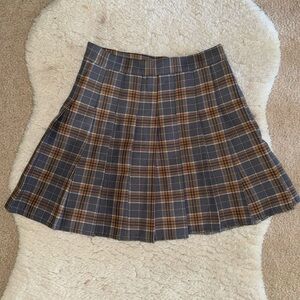 NWOT Vintage Preppy Pleated Purple and Orange Skirt with Safety Shorts